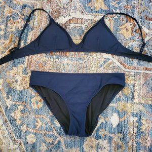 J. Crew Navy French Bikini Swimsuit Small